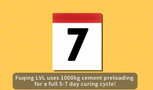 Fuqing LVL, 5-7 일 완전 컨디셔닝 사이클로 열 확장으로 인한 와핑